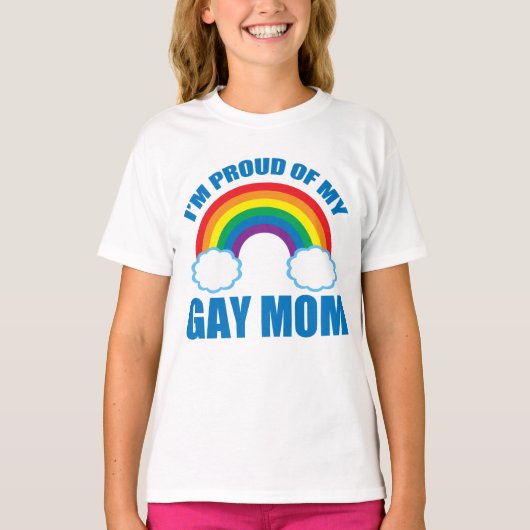 Ich bin stolz auf meine Mama LGBTQ-Tochter-Gay Pri T-Shirt (Vorderseite)