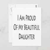 Ich bin stolz auf meine schöne Tochter Postkarte (Vorne/Hinten)