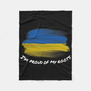 Ich bin stolz auf meine Wurzeln - Vintage Ukraine- Fleecedecke