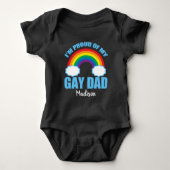 Ich bin stolz auf meinen Gad Vater LGBT Son Daught Baby Strampler (Vorderseite)