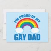 Ich bin stolz auf meinen Gay Vater Rainbow Pride Karte (Vorderseite)