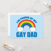 Ich bin stolz auf meinen Gay Vater Rainbow Pride Karte (Vorderseite/Rückseite Beispiel)