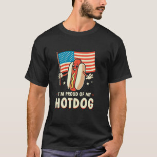 Ich bin stolz auf meinen Hotdog Funny 4. Juli Amer T-Shirt