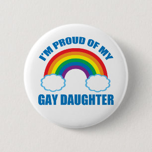 Ich bin stolz auf meinen LGBTQ Mama Vater Button