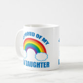 Ich bin stolz auf meinen LGBTQ-Mama-Vater meiner H Kaffeetasse (Vorderseite Links)