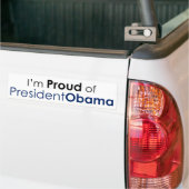 Ich bin stolz auf Präsidenten Obama Autoaufkleber (Auf Lkw)