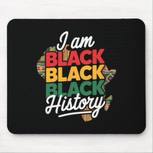 Ich bin stolz auf schwarze Geschichte Afro Melanin Mousepad