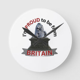 Ich bin stolz, aus Großbritannien zu kommen Runde Wanduhr