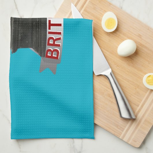 Ich bin stolz, Brite zu sein Geschirrtuch (Viertel Falte)