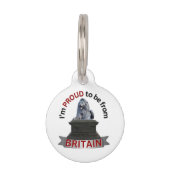 Ich bin stolz, Brite zu sein Haustiermarke (Rückseite)