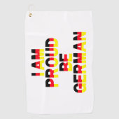 "Ich bin stolz, Deutscher zu sein" Golfhandtuch (Vorderseite)