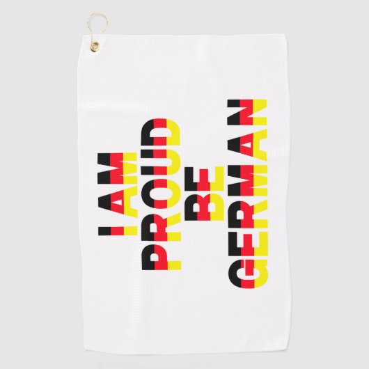 "Ich bin stolz, Deutscher zu sein" Golfhandtuch (Vorderseite)