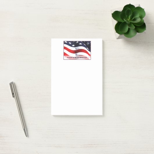 Ich bin stolz, ein Amerikaner-Post-Itanmerkungen Post-it Klebezettel (Büro)
