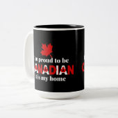 Ich bin stolz, Kanadier zu sein Zweifarbige Tasse (Vorderseite Links)