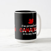 Ich bin stolz, Kanadier zu sein Zweifarbige Tasse (VorderseiteRechts)
