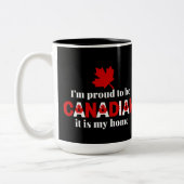 Ich bin stolz, Kanadier zu sein Zweifarbige Tasse (Links)