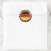 Ich bin stolz .... runder aufkleber (Tasche)