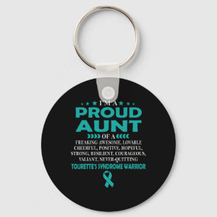 Ich bin stolz Tante von Tourettes Syndrom Krieger  Schlüsselanhänger