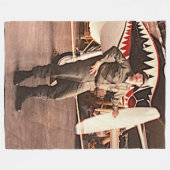 ICH BIN STOLZ VETERAN FLEECEDECKE (Vorderseite (Horizontal))