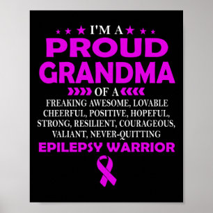 Ich bin stolze Oma des Epilepsie-Kriegers T Poster
