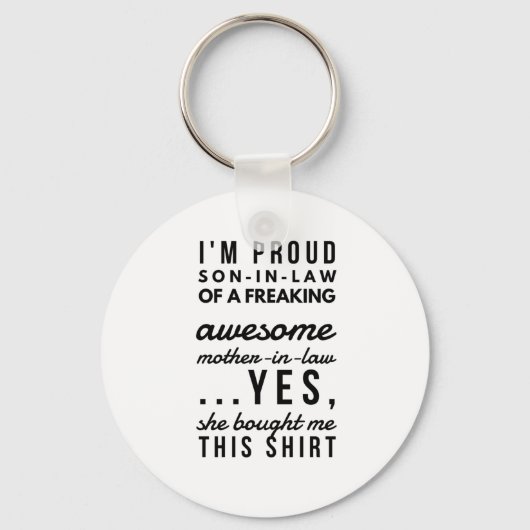 Ich bin stolzer Schwiegersohn einer Schwiegermutte Schlüsselanhänger (Vorderseite)