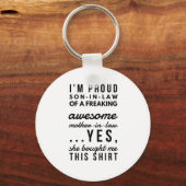 Ich bin stolzer Schwiegersohn einer Schwiegermutte Schlüsselanhänger (Vorderseite)