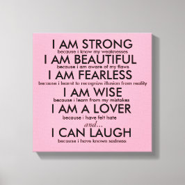 ICH BIN STRONG Poster Leinwanddruck