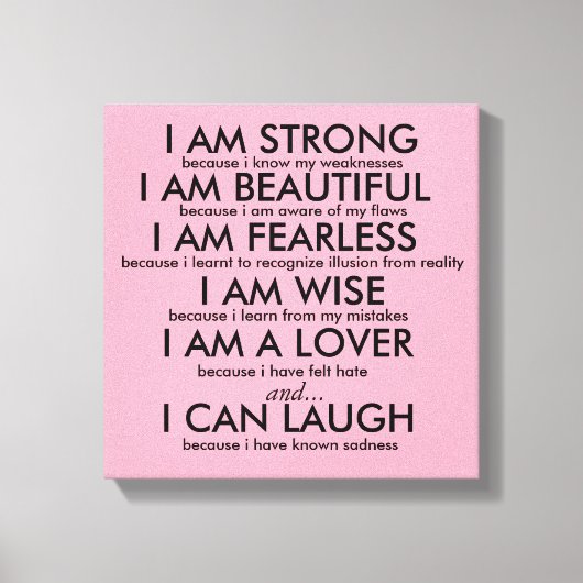 ICH BIN STRONG Poster Leinwanddruck (Vorderseite)