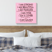 ICH BIN STRONG Poster Leinwanddruck (Insitu (Schlafzimmer))