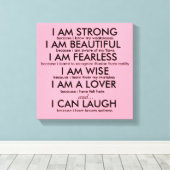 ICH BIN STRONG Poster Leinwanddruck (Insitu (Holzboden))