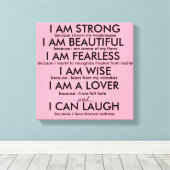 ICH BIN STRONG Poster Leinwanddruck (Insitu (Holzboden))