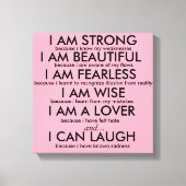 ICH BIN STRONG Poster Leinwanddruck (Vorderseite)