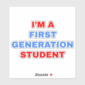 Ich bin Student der ersten Generation Aufkleber (Blatt)