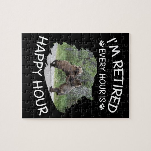 Ich bin stündlich in Rente, in der glücklichen Stu Puzzle (Horizontal)