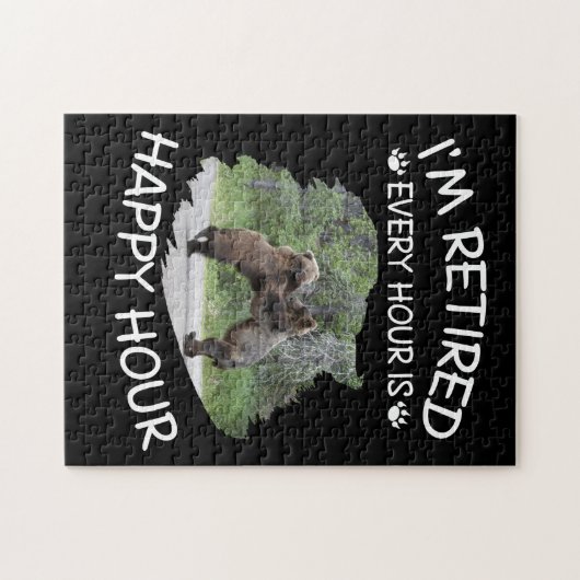 Ich bin stündlich in Rente, in der glücklichen Stu Puzzle (Horizontal)