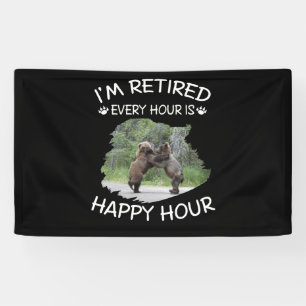 Ich bin stündlich in Rente, ist glückliche Stund Banner