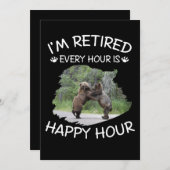 Ich bin stündlich in Rente, ist glückliche Stunde Einladung (Vorne/Hinten)