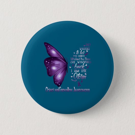Ich bin Sturm Chiari-Malformation-Bewusstseins-Sch Button (Vorderseite)