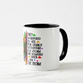 Ich bin Sturm/Sonnenblume Tasse (VorderseiteRechts)