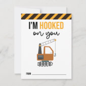 Ich bin süchtig nach dir Kinder Bau Valentinkarte Dankeskarte (Vorderseite)