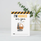 Ich bin süchtig nach dir Kinder Bau Valentinkarte Dankeskarte (Stehend Vorderseite)