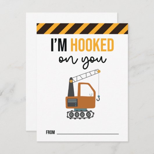 Ich bin süchtig nach dir Kinder Bau Valentinkarte Dankeskarte (Vorne/Hinten)