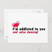 Ich bin süchtig nach dir und salsa tanzen Postkart Postkarte (Vorne/Hinten)