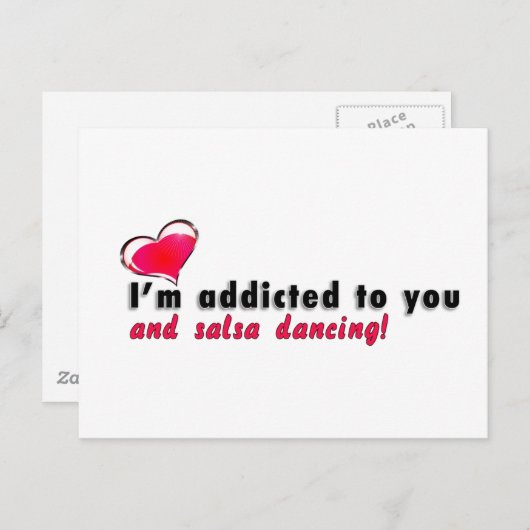 Ich bin süchtig nach dir und salsa tanzen Postkart Postkarte (Vorne/Hinten)