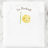 Ich bin süchtig! ovaler aufkleber (Tasche)