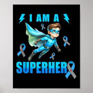 Ich bin Superheld Typ 1 Diabetes Awareness T1d Boy Poster