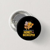 Ich bin süß als Honigbienenhalter Button (Vorne & Hinten)