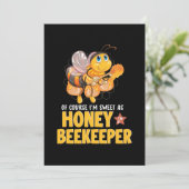 Ich bin süß als Honigbienenhalter Einladung (Stehend Vorderseite)