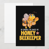 Ich bin süß als Honigbienenhalter Einladung (Vorne/Hinten)