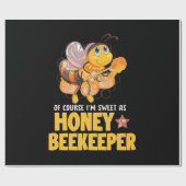 Ich bin süß als Honigbienenhalter Geschenkpapier (Flach)